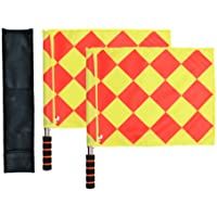Banderines Odowalker de árbitro linier de fútbol con barra de metal y mango de espuma- con bolsa de transporte